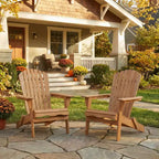 Set di 2 sedie Adirondack pieghevoli in legno con schienale pre-assemblato, legno di Hemlock, design pieghevole per giardino o cortile