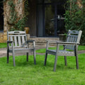 HDPE Outdoor Terrace Dining Chair Set, Weather-Resistant, Low Maintenance, Weight Capacity 220 lbs for Gardens or Decks