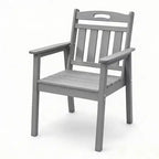 HDPE Outdoor Terrace Dining Chair Set, Weather-Resistant, Low Maintenance, Weight Capacity 220 lbs for Gardens or Decks