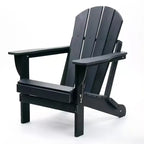 Sedia Pieghevole Adirondack per tutte le stagioni in HDPE con doppi portabicchieri, capacità di peso 172 kg, bassa manutenzione per giardino o campeggio