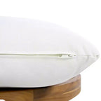 ModernLuxe Poltrona da esterno in legno di acacia con dettagli in PE intrecciato, poltrona da patio moderna e bohémien con cuscini impermeabili, Teak chiaro+Crema