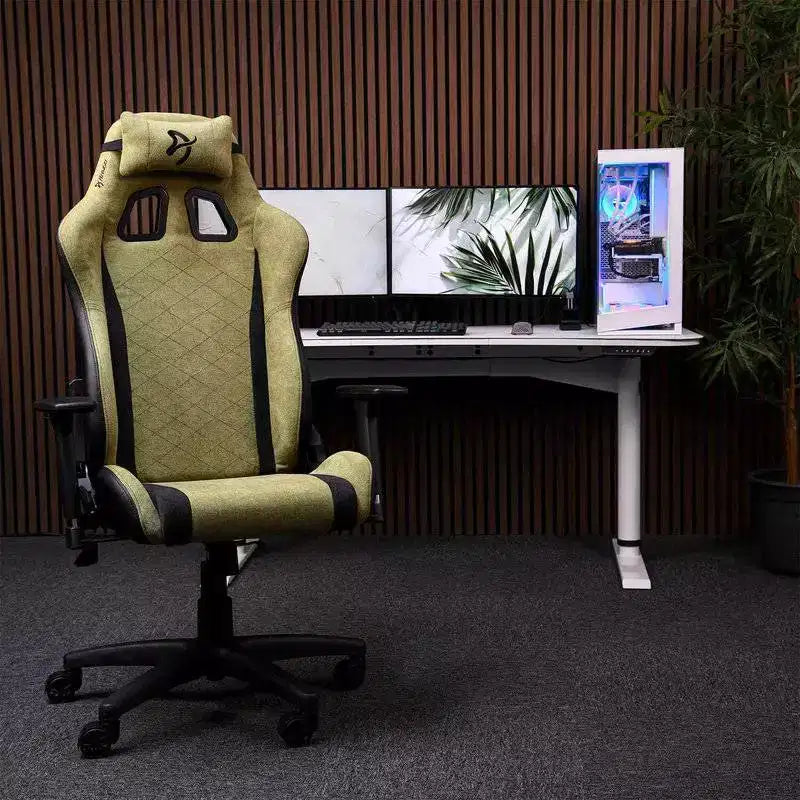Arozzi Avanti Soft Fabric Office and Gaming Chair with Soft Neck and Lumbar Support Pillows