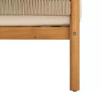 Christopher Knight Home Bradley Patio Modern Acacia Wood Club Chair Woven Rope Panels and Cushions