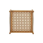Christopher Knight Home Bradley Patio Modern Acacia Wood Club Chair Woven Rope Panels and Cushions