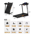 Tapis Roulant Pieghevole GDFStudio Velocity con Display a LED e Inclinazione Manuale
