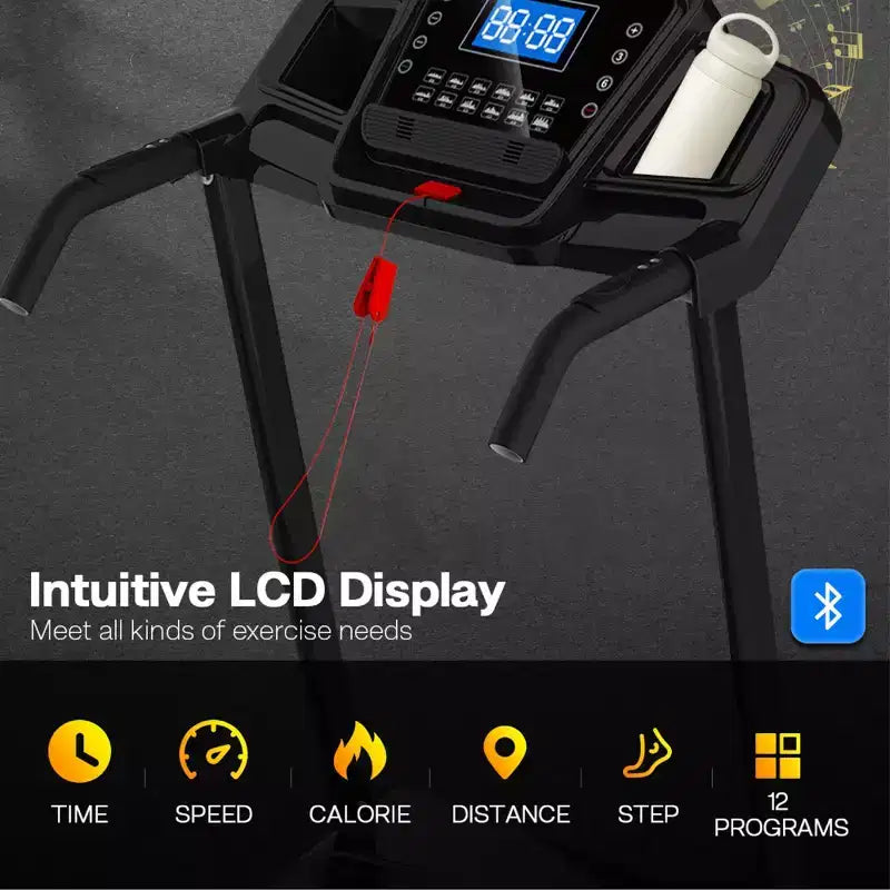 Tapis Roulant Pieghevole GDFStudio Velocity con Display a LED e Inclinazione Manuale