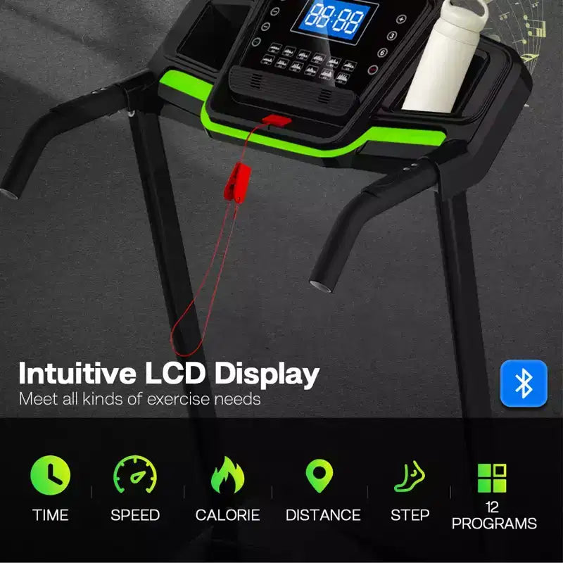 Tapis Roulant Pieghevole GDFStudio Velocity con Display a LED e Inclinazione Manuale