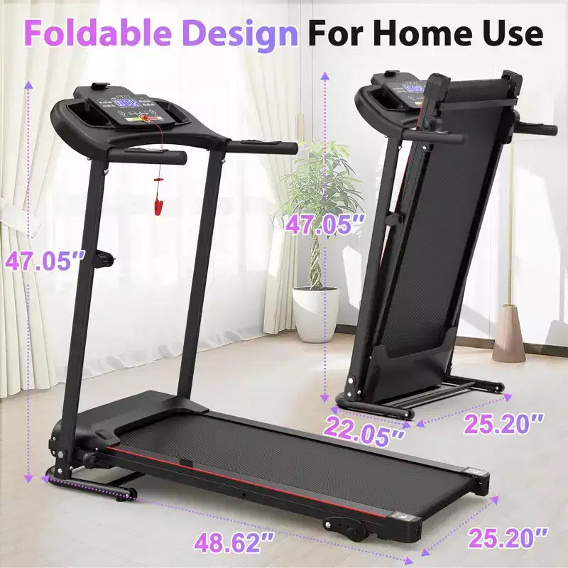 GDFStudio Georgena Tapis roulant compatto pieghevole con display LCD e inclinazione manuale