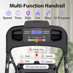 GDFStudio Georgena Tapis roulant compatto pieghevole con display LCD e inclinazione manuale