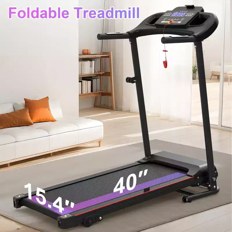 GDFStudio Georgena Tapis roulant compatto pieghevole con display LCD e inclinazione manuale