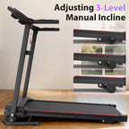 GDFStudio Georgena Tapis roulant compatto pieghevole con display LCD e inclinazione manuale