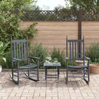vidaXL Rocking Chair Solid poplar wood Standard Rocking Chair