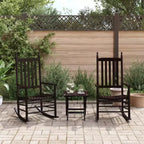 vidaXL Rocking Chair Solid poplar wood Standard Rocking Chair