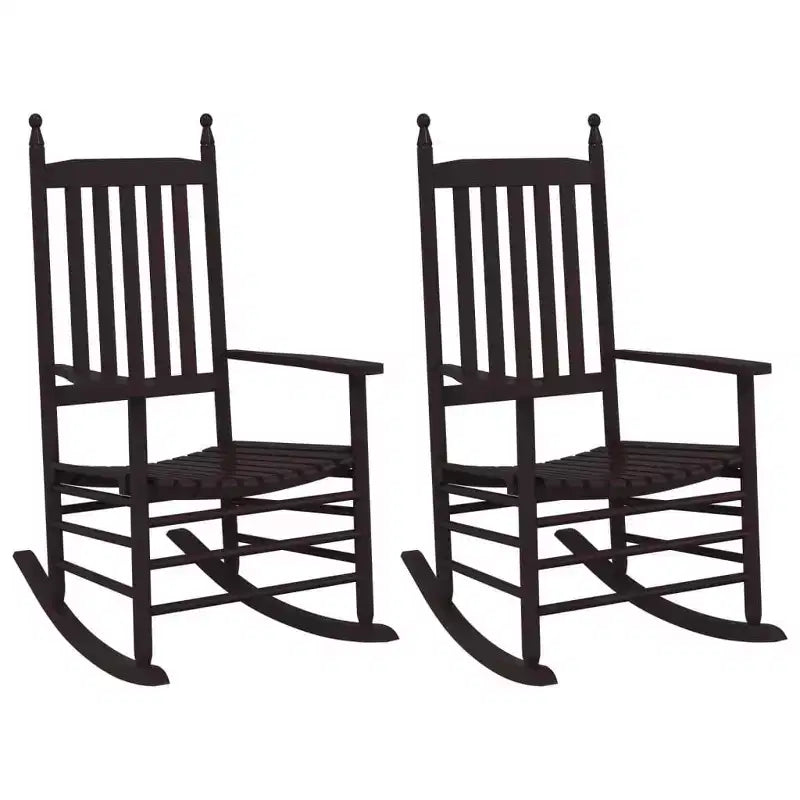 vidaXL Rocking Chair Solid poplar wood Standard Rocking Chair