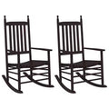 vidaXL Rocking Chair Solid poplar wood Standard Rocking Chair