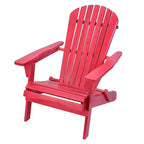 Sedia Adirondack Pieghevole di Grandi Dimensioni in Legno di Pino
