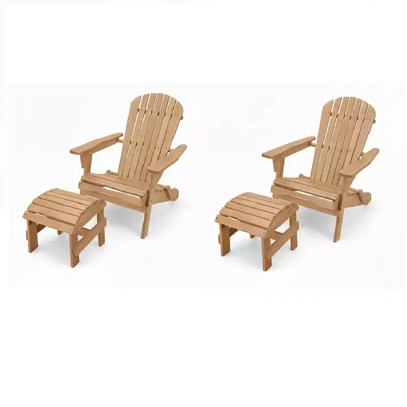 Sedia Adirondack Pieghevole di Grandi Dimensioni in Legno di Pino