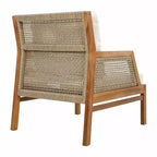 Christopher Knight Home Yaa Sedia da Club da Patio in Legno di Acacia Stile Rustico con Cuscino e Design in Vimini