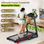 Tapis Roulant Pieghevole da 3.75HP con Inclinazione, Velocità Massima 16 km/h, Capacità 145 kg, Tapis Roulant Portatile per Camminata e Jogging a Casa, 105 Programmi, APP Intelligente, Tapis Roulant da Esercizio