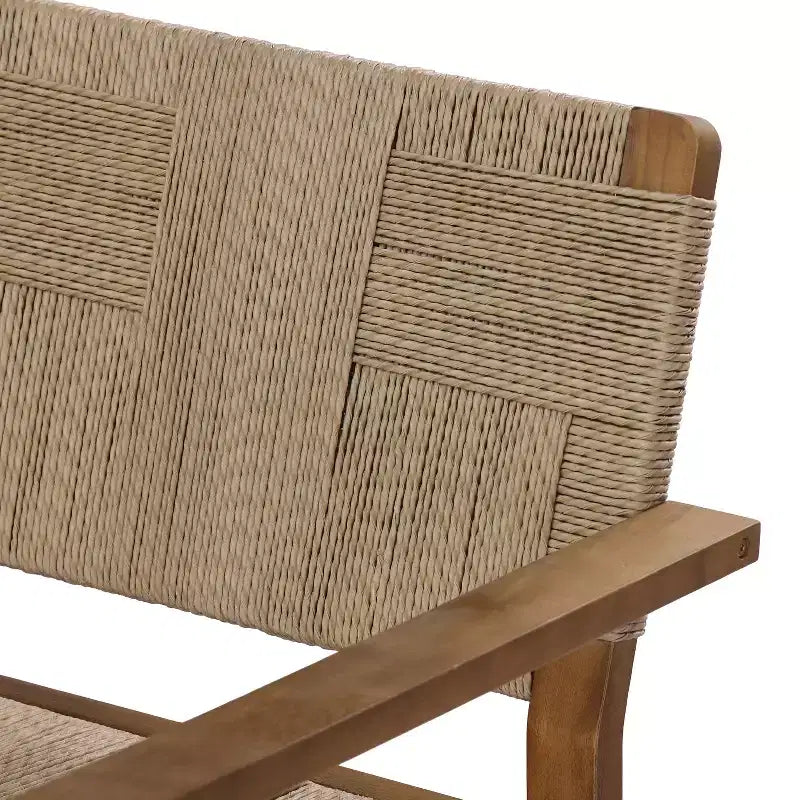 Christopher Knight Home Tude Sedie da Club da Patio in Legno di Acacia Stile Rustico con Design a Corda Intrecciata (Set di 2)