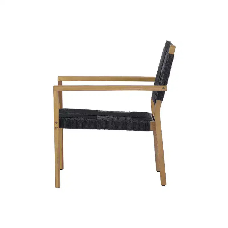 Christopher Knight Home Tude Sedie da Club da Patio in Legno di Acacia Stile Rustico con Design a Corda Intrecciata (Set di 2)