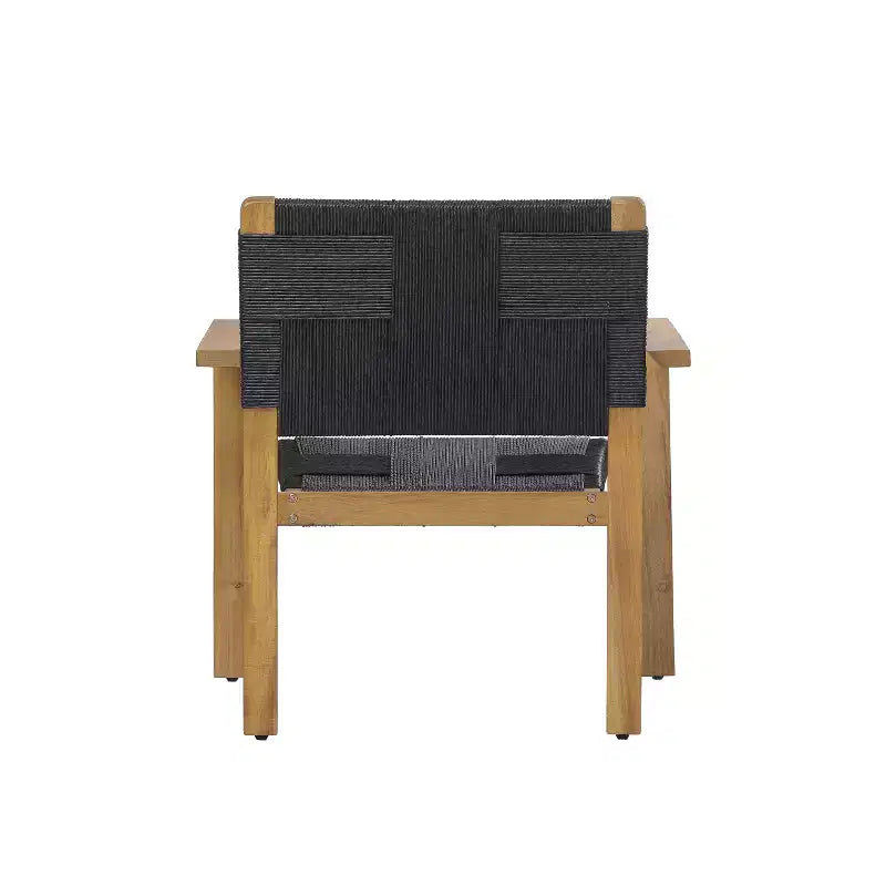 Christopher Knight Home Tude Sedie da Club da Patio in Legno di Acacia Stile Rustico con Design a Corda Intrecciata (Set di 2)