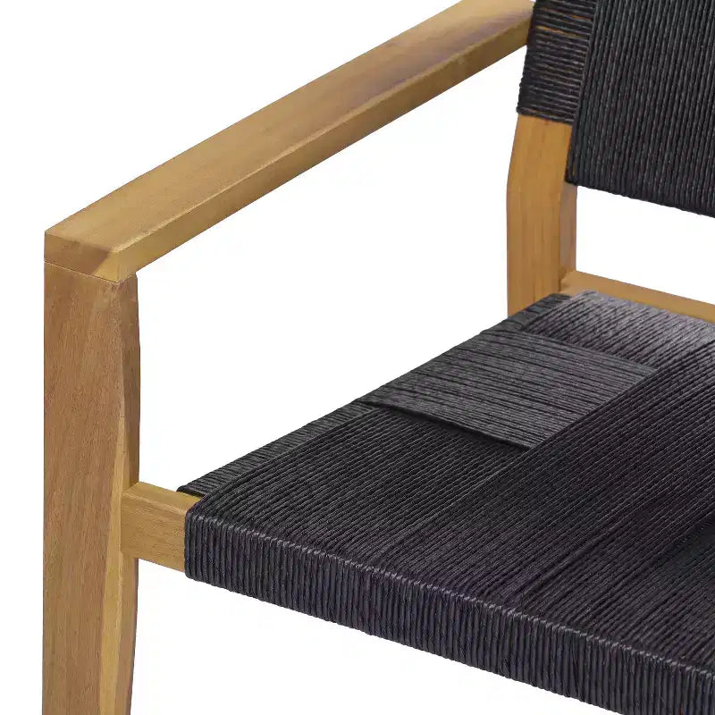 Christopher Knight Home Tude Sedie da Club da Patio in Legno di Acacia Stile Rustico con Design a Corda Intrecciata (Set di 2)