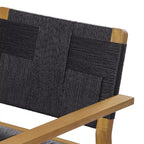Christopher Knight Home Tude Sedie da Club da Patio in Legno di Acacia Stile Rustico con Design a Corda Intrecciata (Set di 2)