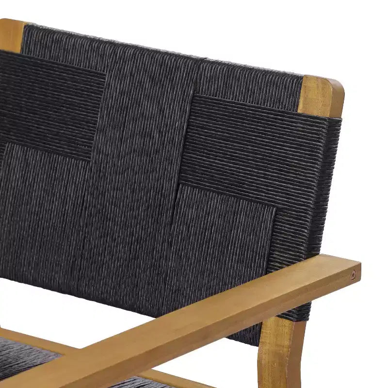 Christopher Knight Home Tude Sedie da Club da Patio in Legno di Acacia Stile Rustico con Design a Corda Intrecciata (Set di 2)