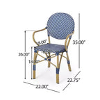 Christopher Knight Home Paul Patio French Country Rattan Bistro Chairs (Set of 2)