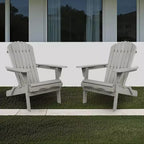 Sedie pieghevoli Adirondack in legno di cedro, poltrone lounge da esterno con venature del legno in rilievo per giardino
