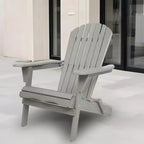 Sedie pieghevoli Adirondack in legno di cedro, poltrone lounge da esterno con venature del legno in rilievo per giardino