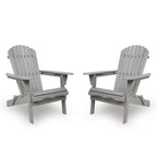 Sedie pieghevoli Adirondack in legno di cedro, poltrone lounge da esterno con venature del legno in rilievo per giardino