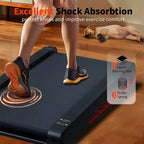 7 Incline Compact Treadmill, Under Desk Walking Pad with 2.55HP Motor, 220 lbs Capacity, LED Display, Upright Stand, Space-Saving for Home Office Use