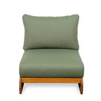 ModernLuxe Outdoor Lounge Chair, Acacia Wood Patio Accent Club Chair with Water-Resistant Cushions