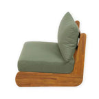 ModernLuxe Outdoor Lounge Chair, Acacia Wood Patio Accent Club Chair with Water-Resistant Cushions