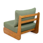 ModernLuxe Outdoor Lounge Chair, Acacia Wood Patio Accent Club Chair with Water-Resistant Cushions