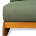 ModernLuxe Outdoor Lounge Chair, Acacia Wood Patio Accent Club Chair with Water-Resistant Cushions