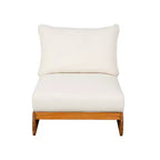 ModernLuxe Outdoor Lounge Chair, Acacia Wood Patio Accent Club Chair with Water-Resistant Cushions
