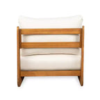 ModernLuxe Outdoor Lounge Chair, Acacia Wood Patio Accent Club Chair with Water-Resistant Cushions
