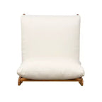 ModernLuxe Outdoor Lounge Chair, Acacia Wood Patio Accent Club Chair with Water-Resistant Cushions