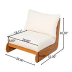 ModernLuxe Outdoor Lounge Chair, Acacia Wood Patio Accent Club Chair with Water-Resistant Cushions