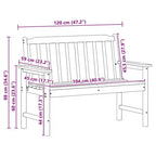 vidaXL Garden Bench 47.24 x 23.23 x 34.65 in HDPE
