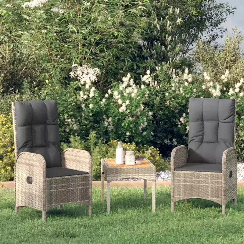 vidaXL Outdoor Chair Poly rattan and steel Ergonomic