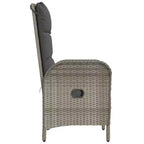 vidaXL Outdoor Chair Poly rattan and steel Ergonomic