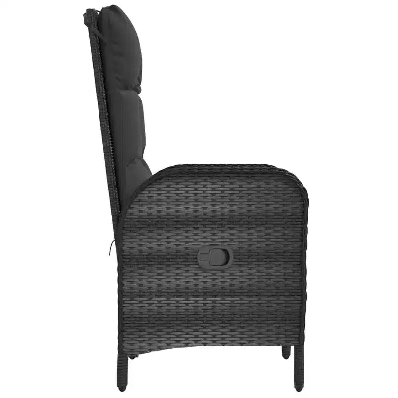 vidaXL Outdoor Chair Poly rattan and steel Ergonomic