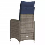 vidaXL Sedia Reclinabile da Giardino con Cuscini in Poly Rattan