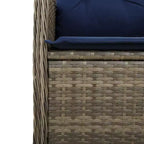 vidaXL Sedia Reclinabile da Giardino con Cuscini in Poly Rattan