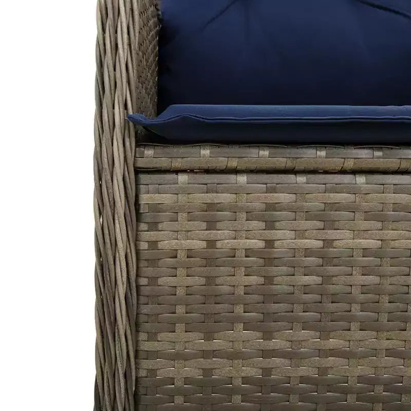 vidaXL Sedia Reclinabile da Giardino con Cuscini in Poly Rattan