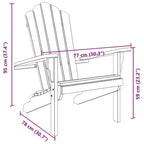 vidaXL Adirondack Chair 2 pcs 78 x 77 x 95 cm Solid Teak Wood